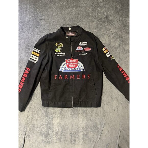 NASCAR Kasey Kahne Farmers Insurance Vintage Racing Jacket JH Design Men Medium - Picture 1 of 11